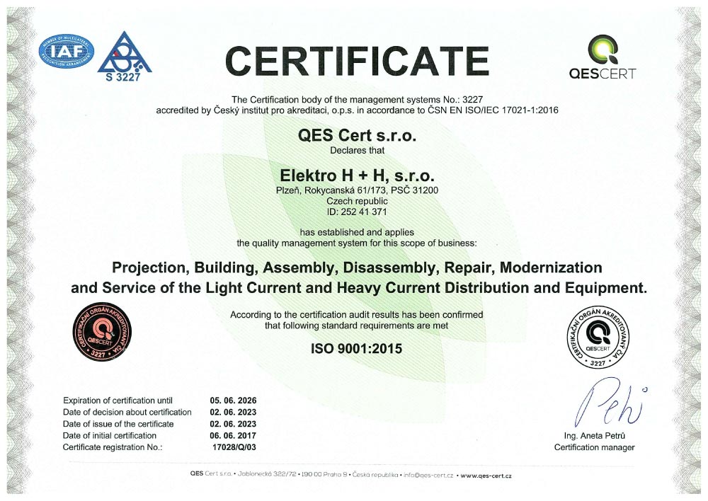Zertifikation ISO9001:2016